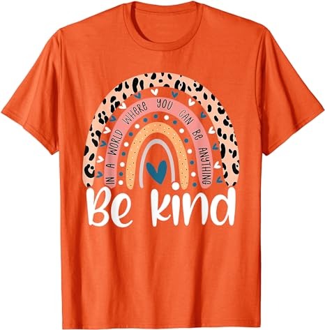 Unity Day Orange Tee Anti Bullying Leopard Women Kids Girls T-Shirt