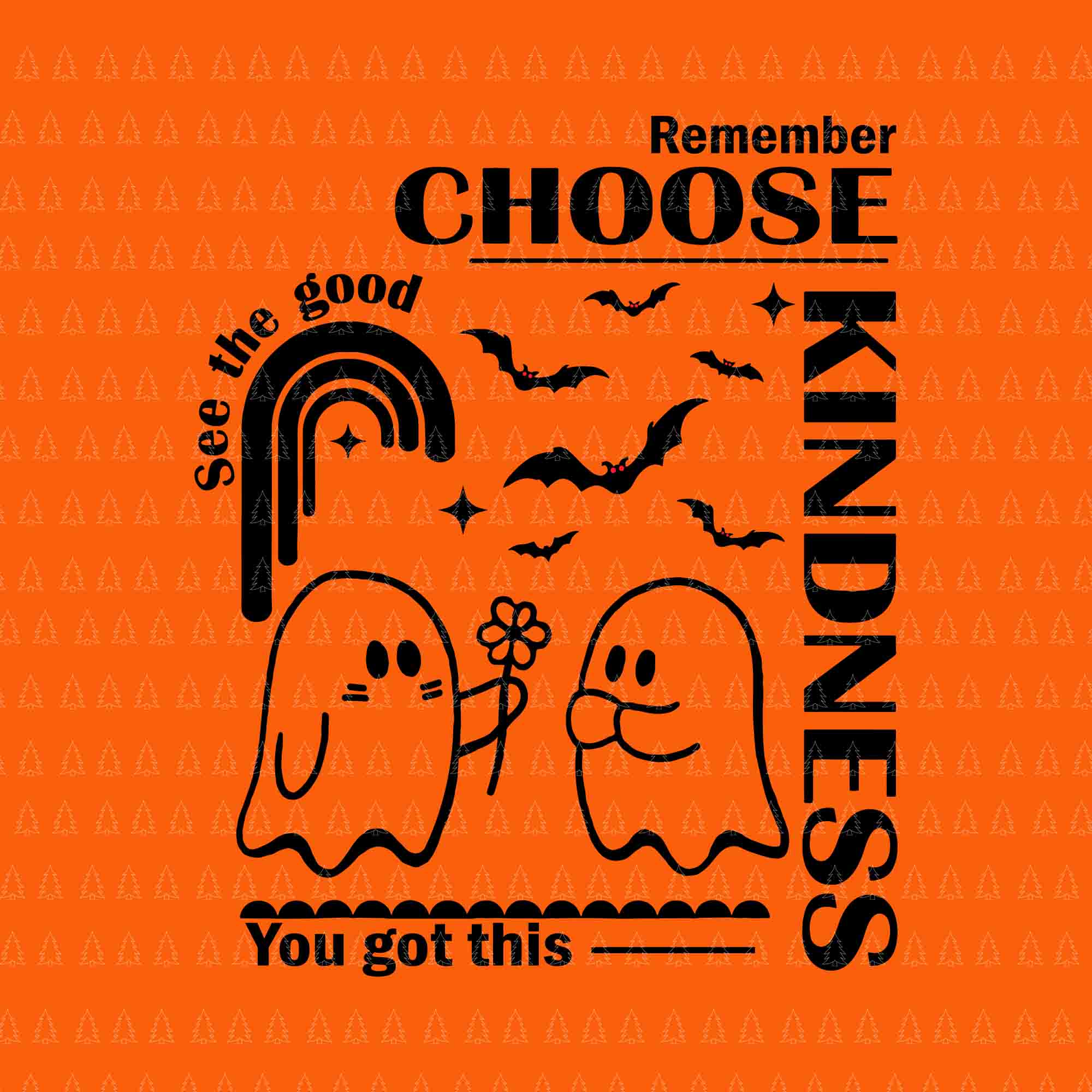 Boo Ghost Choose Kindness Kids SVG, Unity Day Orange Halloween Boo ...