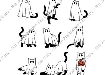 Ghost Cat Funny Halloween Svg, Ghost Cat Svg, Funny Cat Svg, Cat Halloween Svg, Cat Svg, Halloween Svg