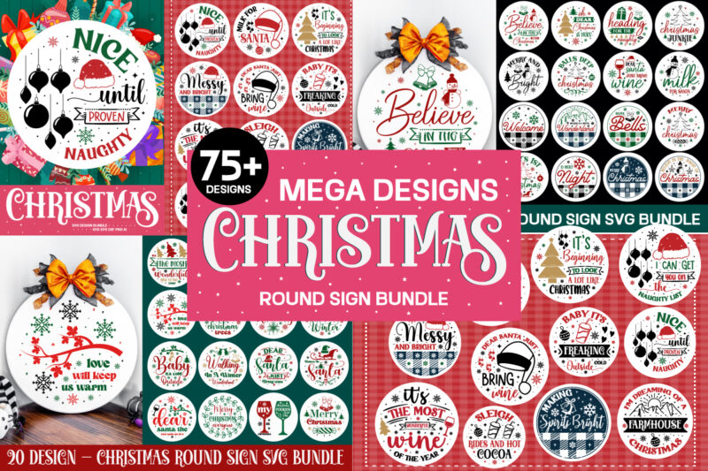 Christmas Round Sign Png Bundle ,Christmas SVG Bundle Volume 3, Winter svg, Santa SVG, Holiday, Merry Christmas, Christmas Bundle, Funny Christmas Shirt, Cut File Cricut,CHRISTMAS MEGA BUNDLE, 260+ Designs, Heather