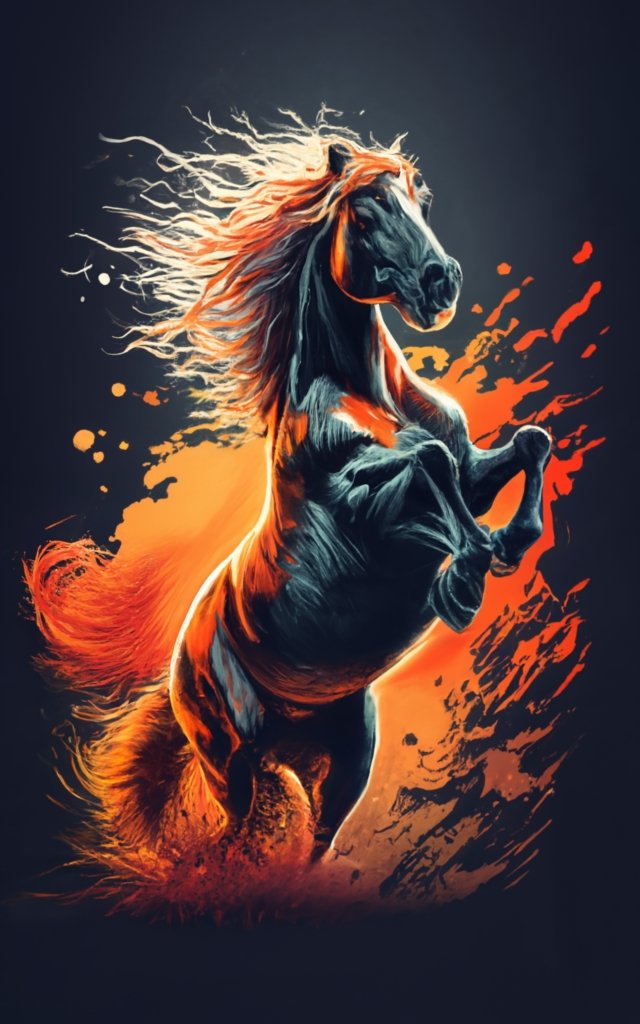 Watercolor Horse Realistic T-shirt Design Vector Download