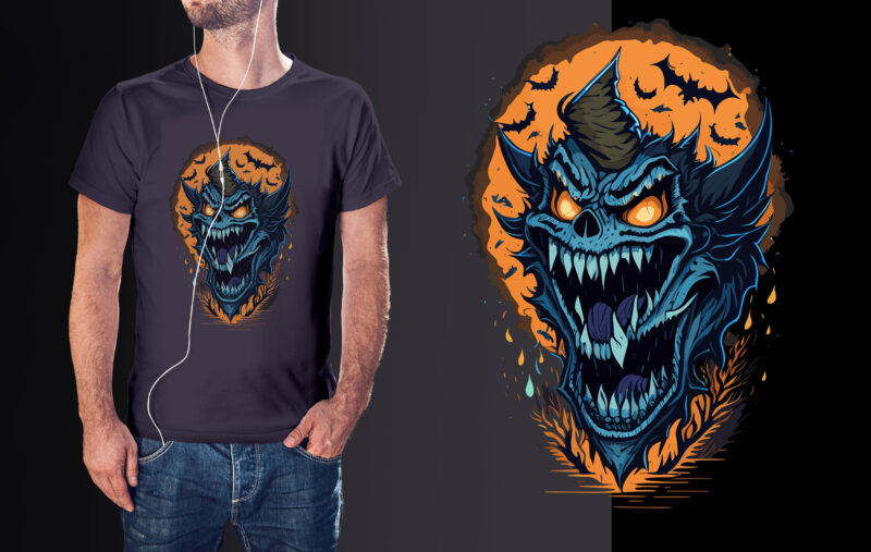 Spooy Bats Halloween Tshirt Design