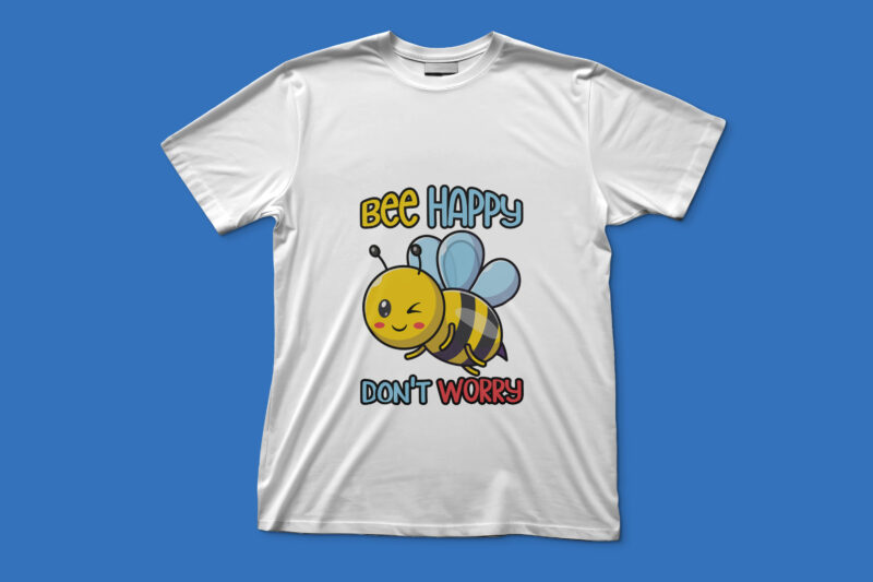 Bee-Happy| T-shirt design for sale