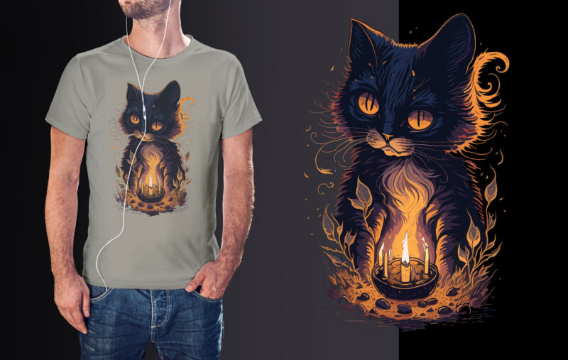 Catp SPooky Halloween tshirt Design