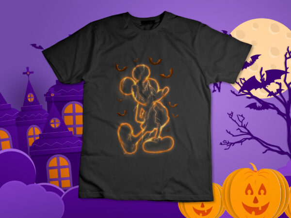 Disney halloween mickey mouse t-shirt design