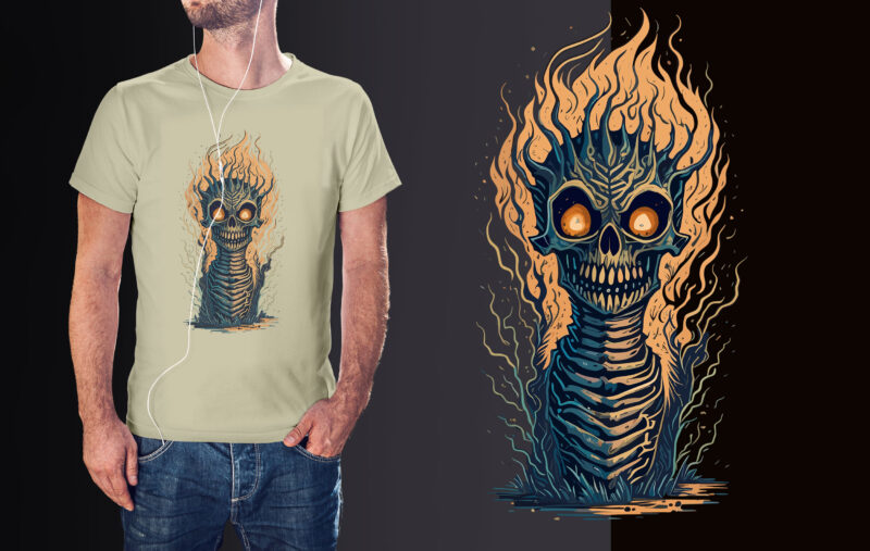 Spooky Mummy Halloween Tshirt Design