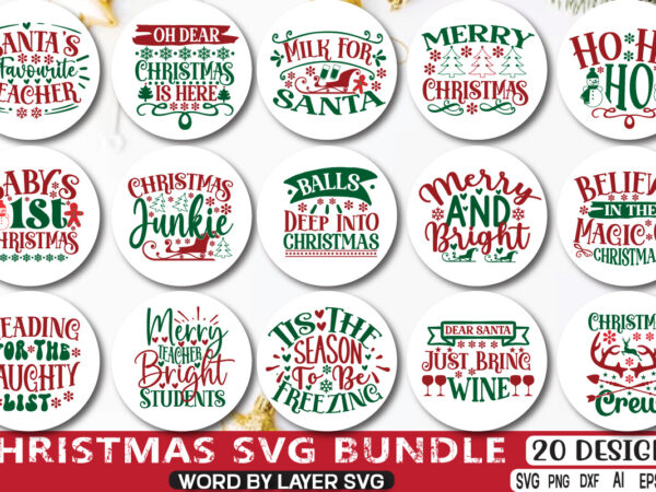 Christmas svg bundle t shirt vector file