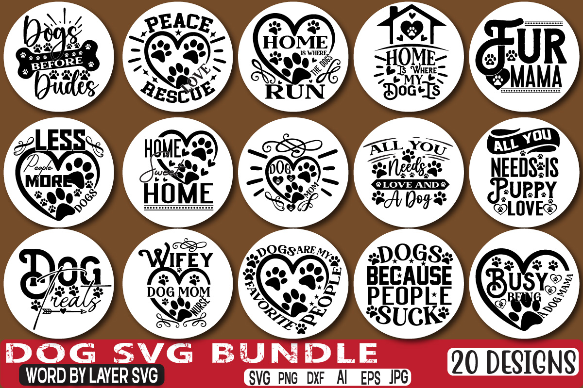 Dog Svg Bundle - Buy t-shirt designs