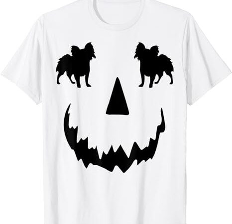 Pumpkin papillon dog halloween t-shirt png file