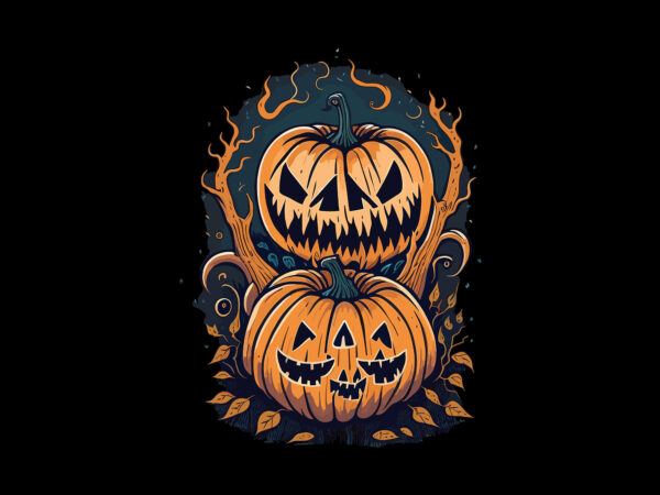 Pumpkin spooky halloween tshirt design