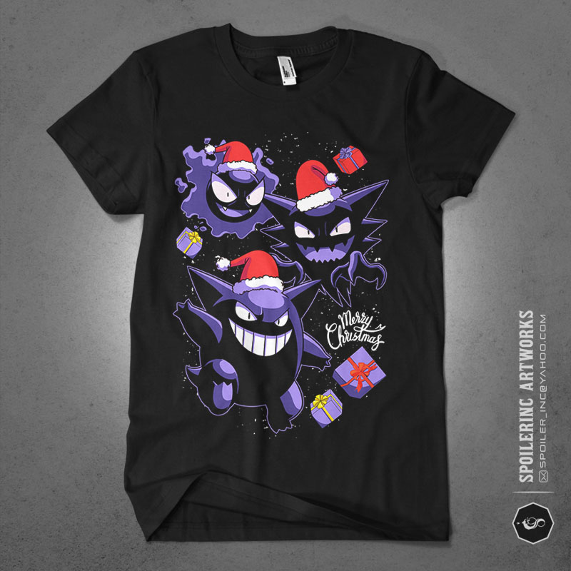 20 populer christmas pokemon tshirt design bundle illustration