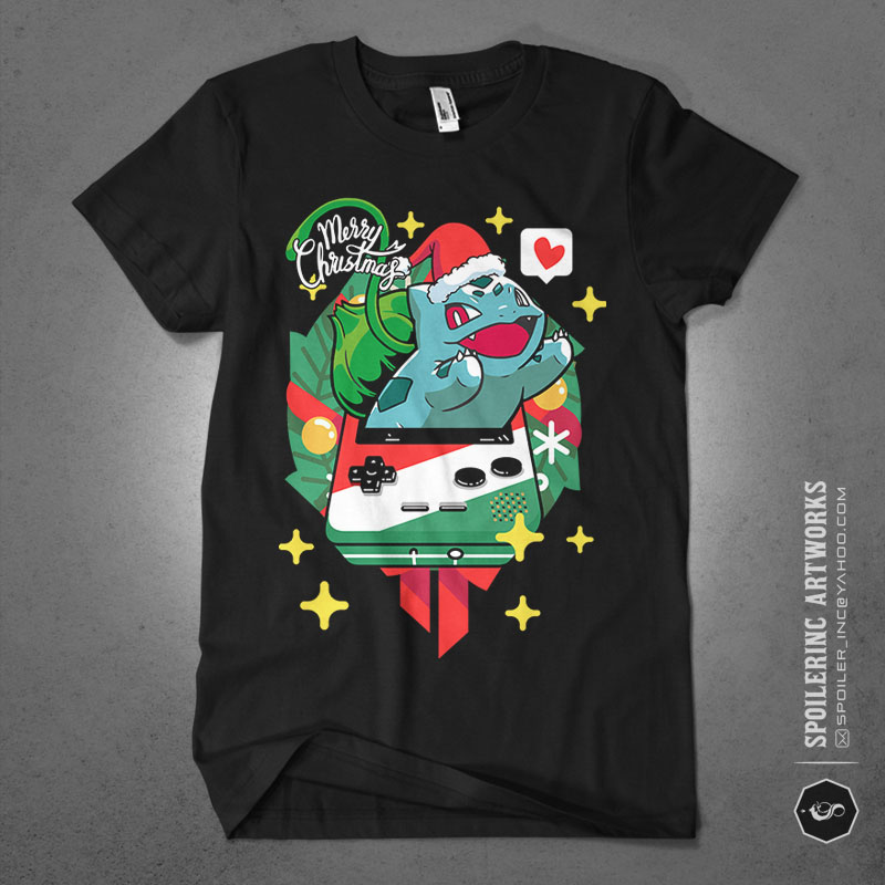 20 populer christmas pokemon tshirt design bundle illustration