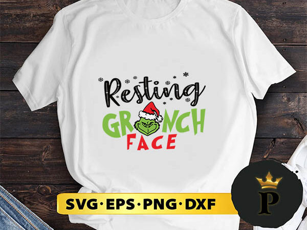 Resting grinch face christmas svg, merry christmas svg, xmas svg png dxf eps t shirt design online