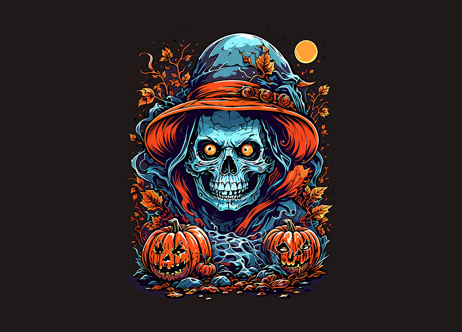 Skull Halloween Ghost - Buy t-shirt designs