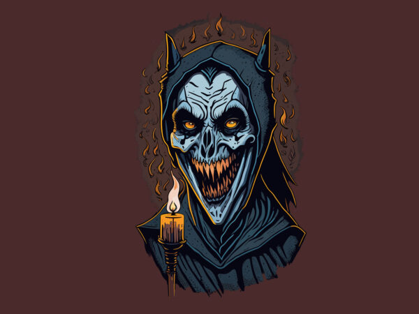 Spooky nun halloween tshirt design