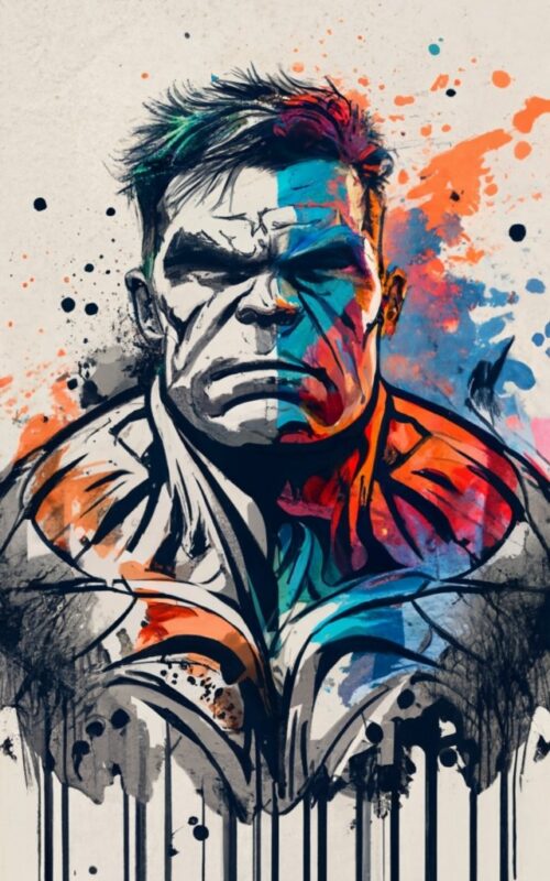 PNG File t-shirt design, HULK. watercolor splash