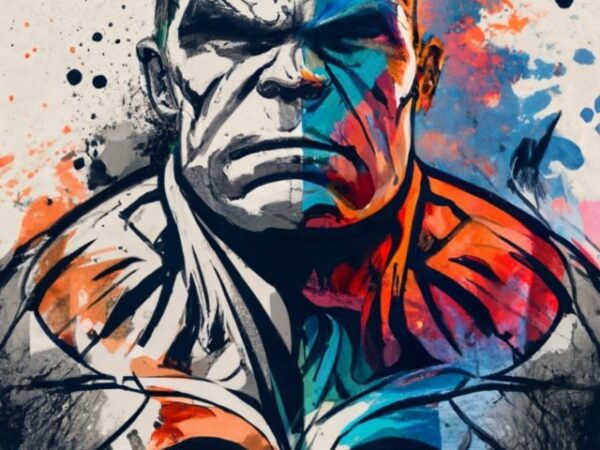 Png file t-shirt design, hulk. watercolor splash