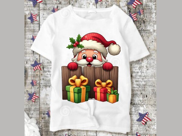 Christmas peeking t-shirt