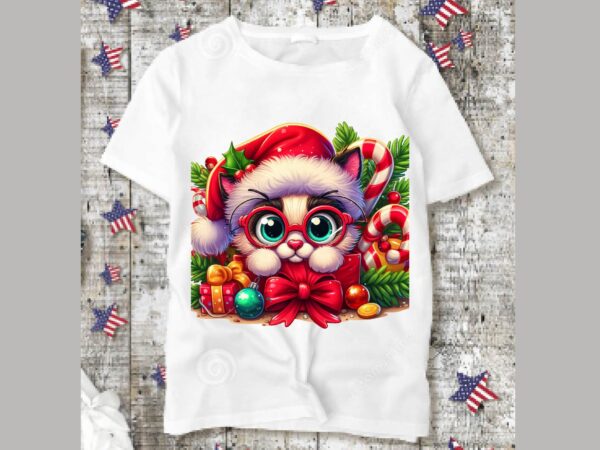 Christmas peeking t-shirt