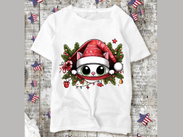 Christmas peeking t-shirt