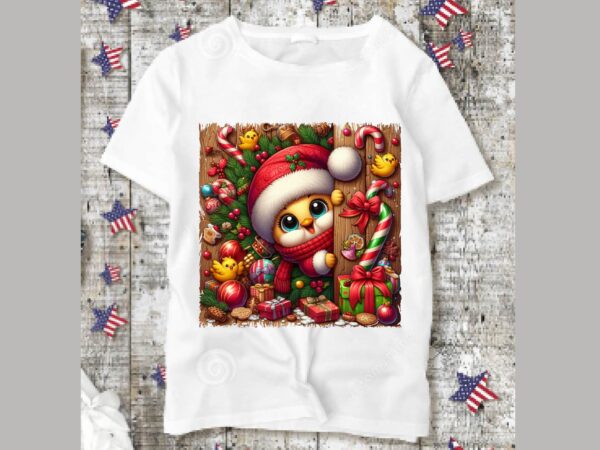 Christmas peeking sublimation t shirt vector file