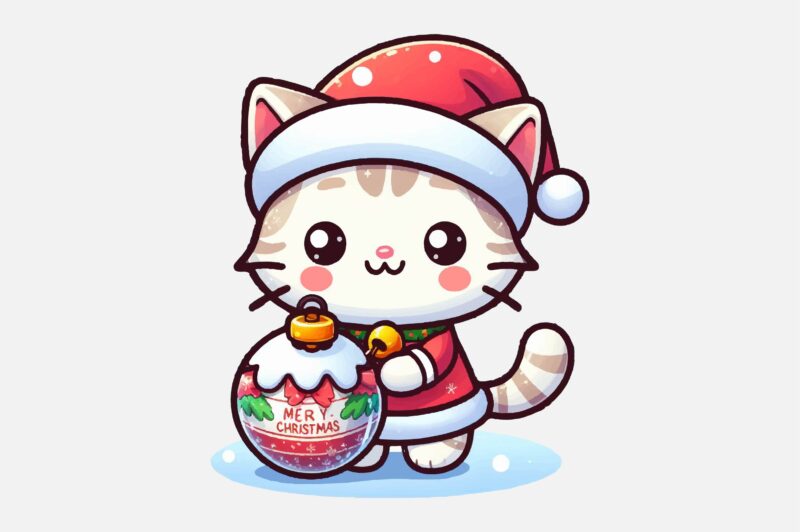 Christmas Cat PNG Sublimation