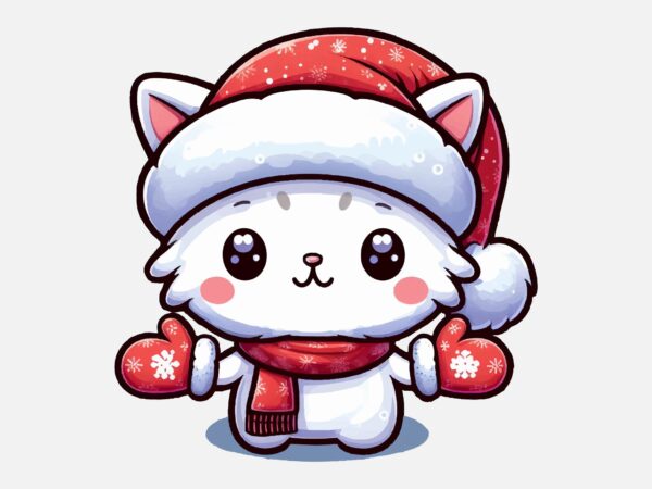 Christmas cat png sublimation t shirt vector file