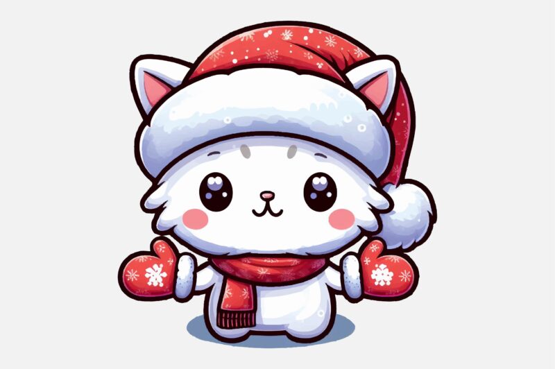 Christmas Cat PNG Sublimation