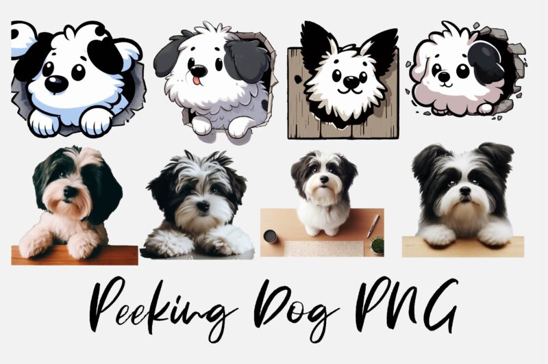 Peeking Dog PNG Sublimation