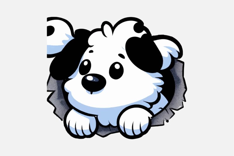 Peeking Dog PNG Sublimation