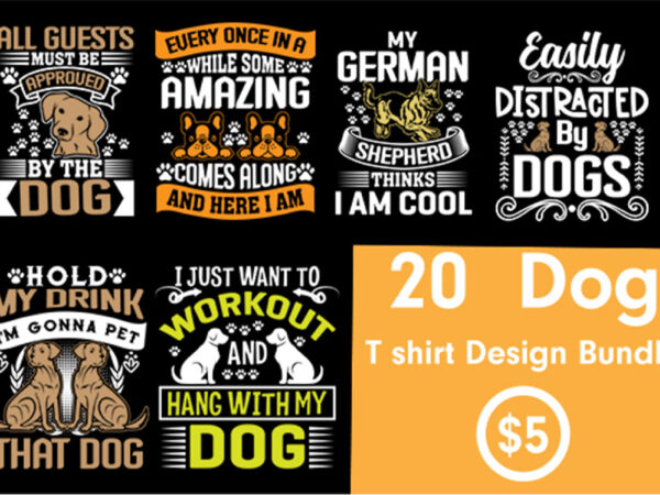 Dog t-shirt designs bundle