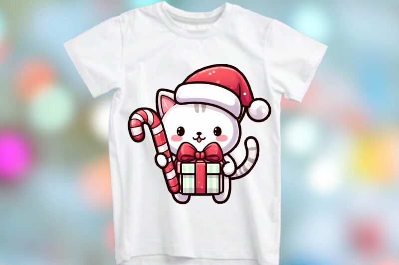 Christmas Cat PNG Sublimation