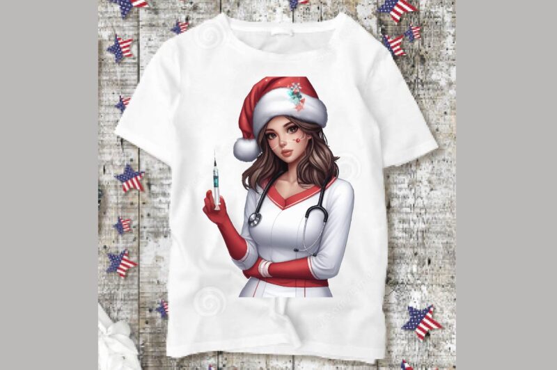 Christmas Nurse PNG Sublimation