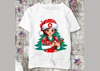 Christmas Nurse PNG Sublimation