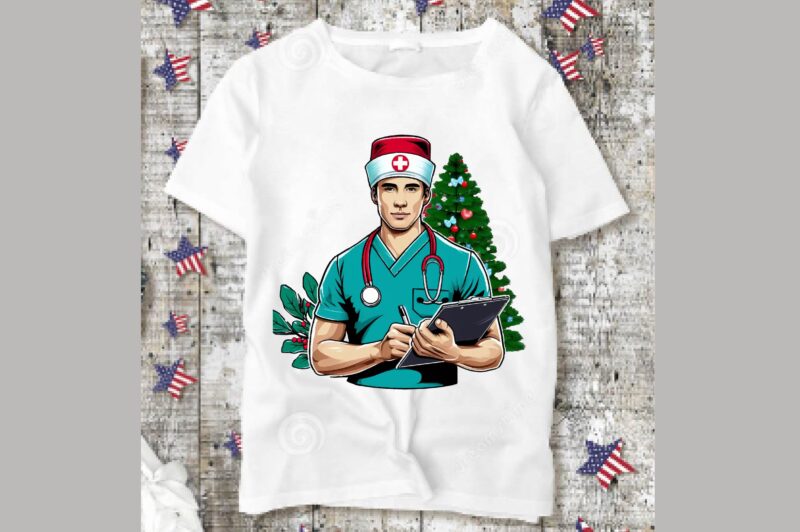 Christmas Nurse PNG Sublimation