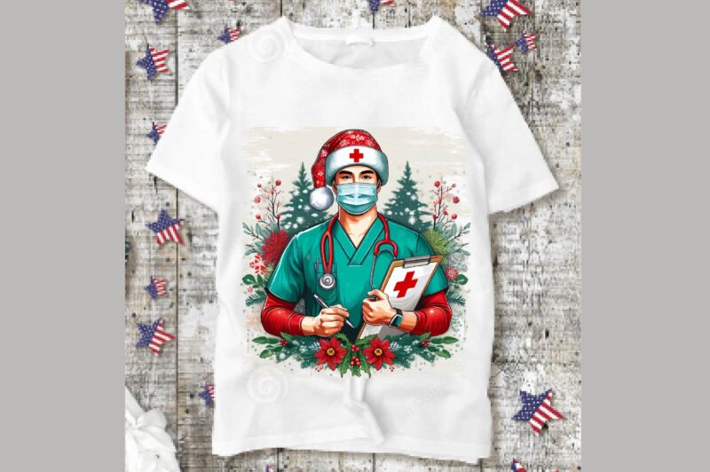 Christmas Nurse PNG Sublimation