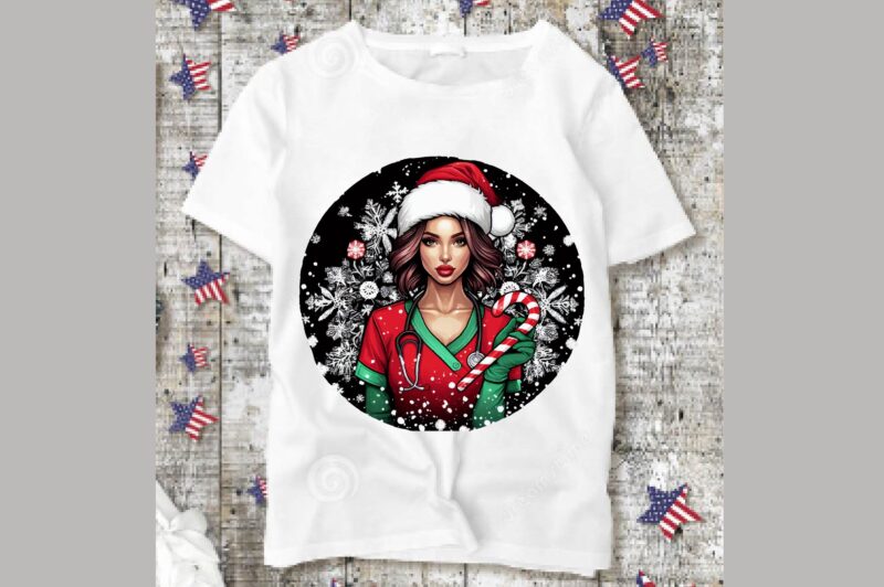 Christmas Nurse PNG Sublimation