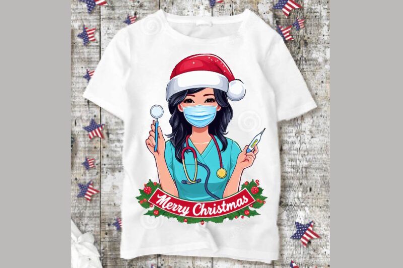 Christmas Nurse PNG Sublimation