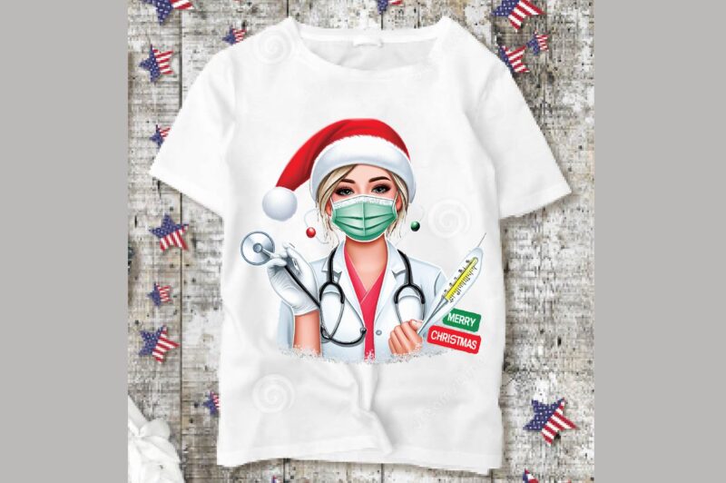 Christmas Nurse PNG Sublimation