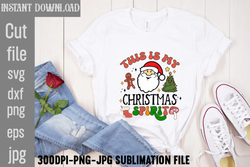 Retro Christmas PNG Sublimation Bundle,20 Designs,on Sell Design,Big Sell Design,Png Bundle,Christmas T-shirt Designs