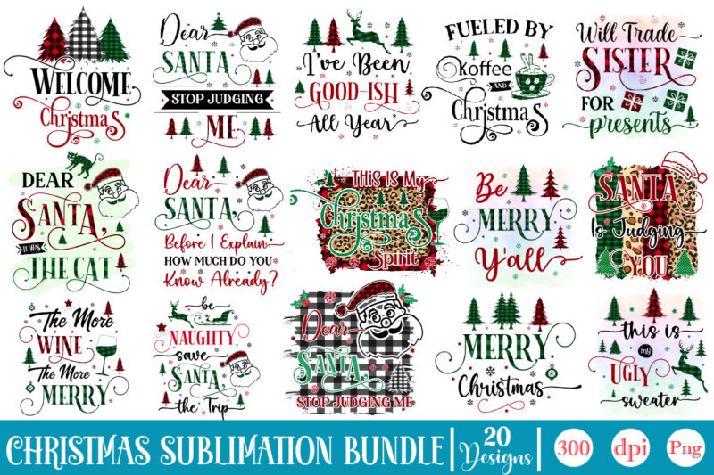 Christmas Sublimation Bundle, Christmas Sublimation Design, Christmas PNG Design, Christmas Png, Merry Christmas Png, Christmas Png, Western