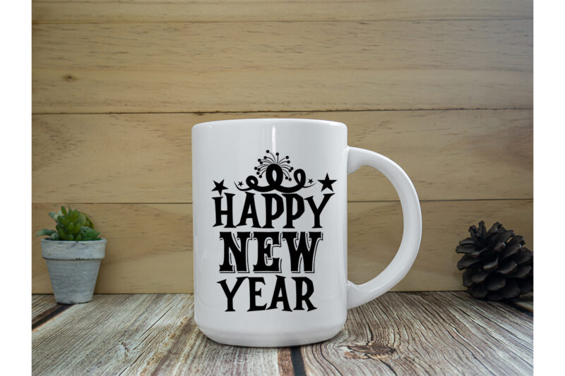 Happy New Year SVG Cut File ,Happy New Year T-shirt Design ,Happy New Year Vector Design , New Year Design .