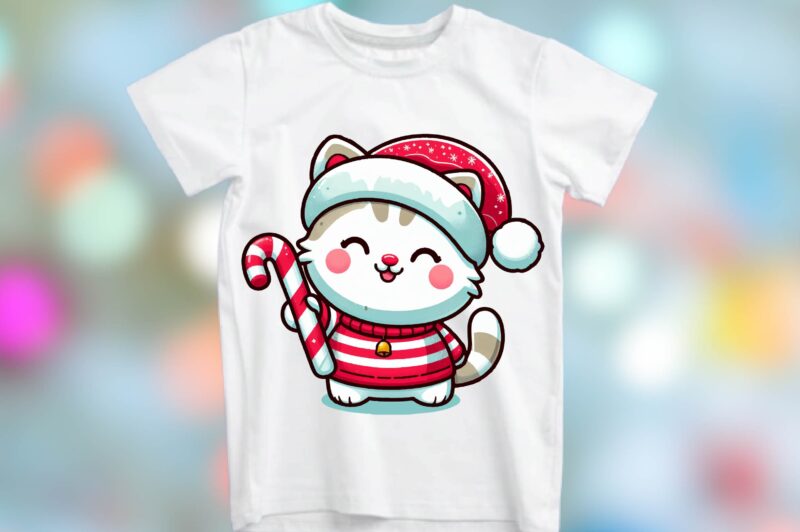 Christmas Cat PNG Sublimation Bundle