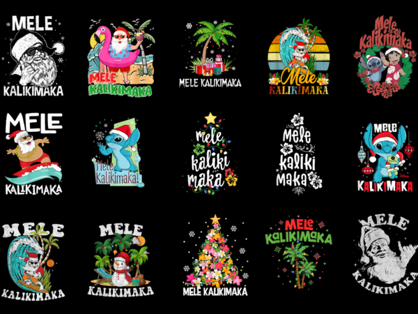 15 mele kalikimaka shirt designs bundle for commercial use part 1, mele kalikimaka t-shirt, mele kalikimaka png file, mele kalikimaka digita