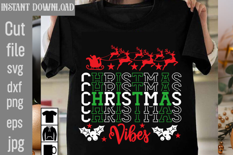 Christmas T-shirt Bundle , On sell Designs, Big Sell Designs,Christmas Vector T-Shirt Design , Santa Vector T-Shir