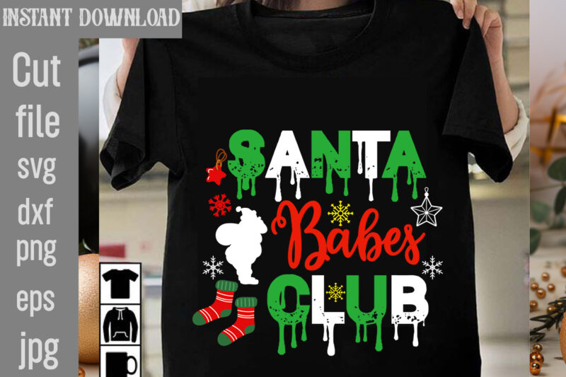 Christmas T-shirt Bundle , On sell Designs, Big Sell Designs,Christmas Vector T-Shirt Design , Santa Vector T-Shir