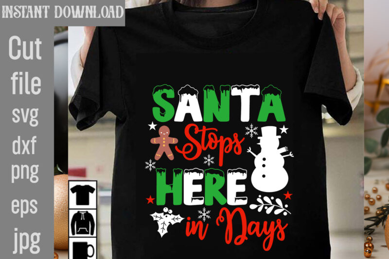 Christmas T-shirt Bundle , On sell Designs, Big Sell Designs,Christmas Vector T-Shirt Design , Santa Vector T-Shir