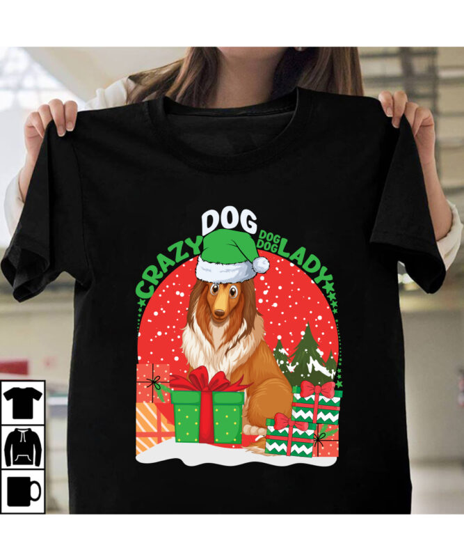 Crazy Dog Lady SVG Cut File, Crazy Dog Lady t-shirt design, Crazy Dog Lady vector design , Crazy Dog Lady high quality design, christmas .