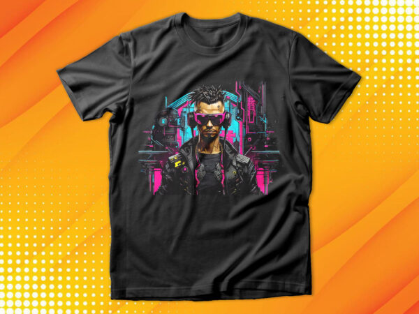 Boy with vr headset glasses t-shirt