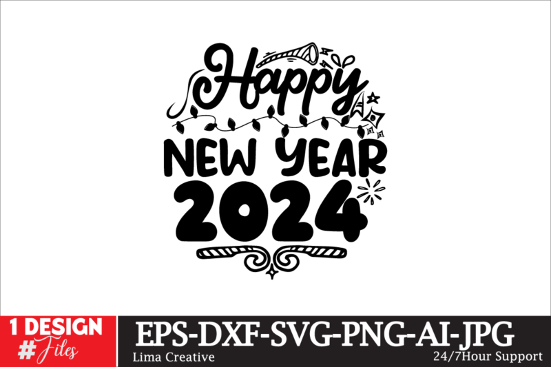 New Year SVG Bundle,New Year T-shirt Design Bundle, T-shirt Design, New Year Same Hot Mess SVG PNG PDF, Funny 2024 Saying Svg, Hello 2024 Sv